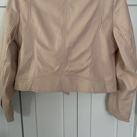 Lamarque Donna Leather Biker Jacket in Ballet Pink Size XL - Picture 13 of 16